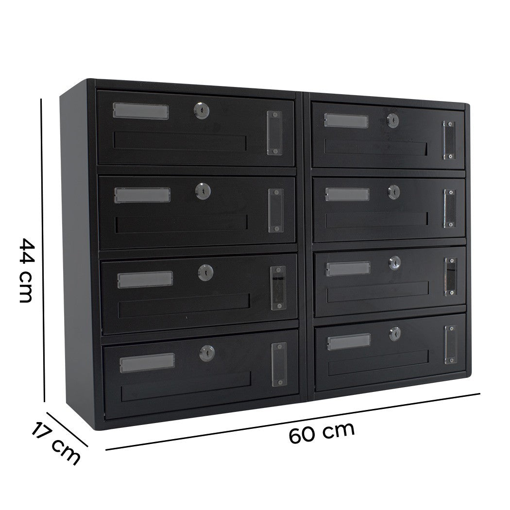 Boîte aux lettres pour copropriété 8 plc Iron Grey Art. 783.D 42x18x62cm