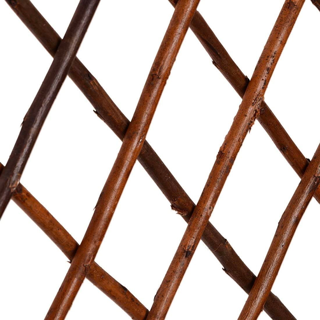 Clôture en bois extensible de 35 à 262 cm treillis décoratif pour plantes
