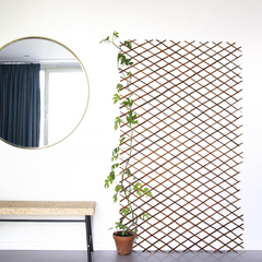 Clôture en bois extensible de 35 à 262 cm treillis décoratif pour plantes