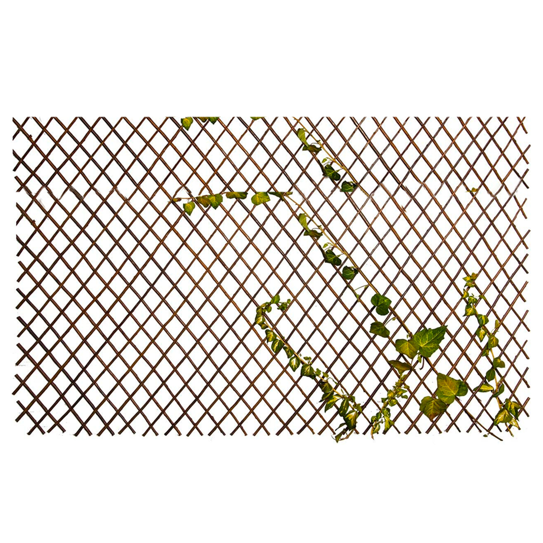Clôture en bois extensible de 35 à 262 cm treillis décoratif pour plantes