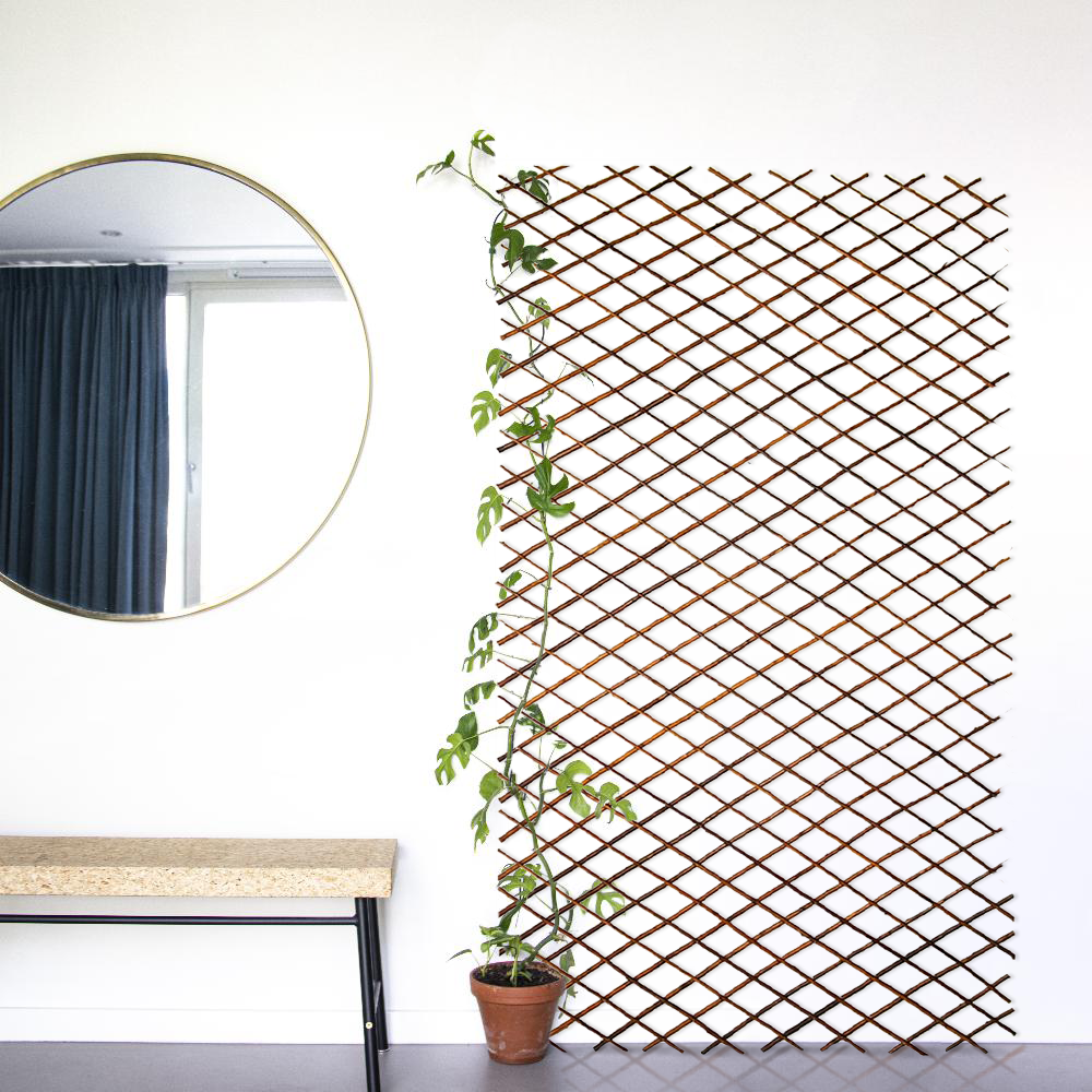 Clôture en bois extensible de 35 A 180 cm treillis décoratif pour plantes