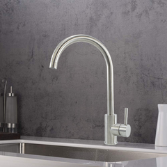 34439 Robinet de cuisine pour évier Grandville incurvé en acier inoxydable