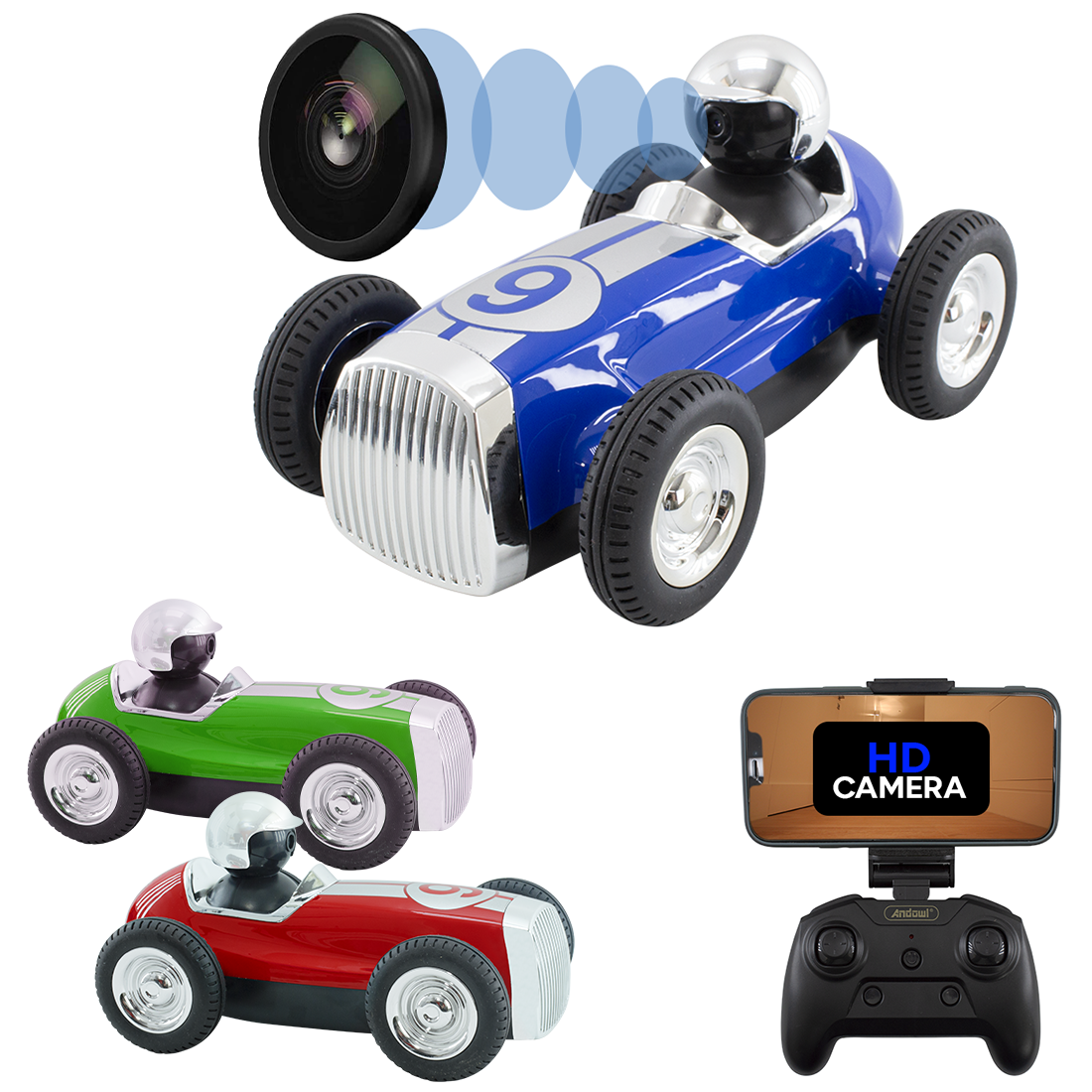 Voiture télécommandée F9 caméra Wifi 2,4 GHz application smartphone Bluetooth