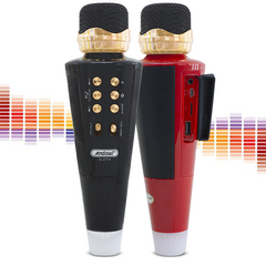 Q-2711 Microphone de karaoké sans fil Bluetooth et haut-parleur de musique USB