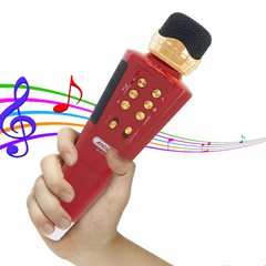 Q-2711 Microphone de karaoké sans fil Bluetooth et haut-parleur de musique USB