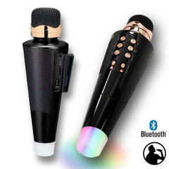 Q-2711 Microphone de karaoké sans fil Bluetooth et haut-parleur de musique USB