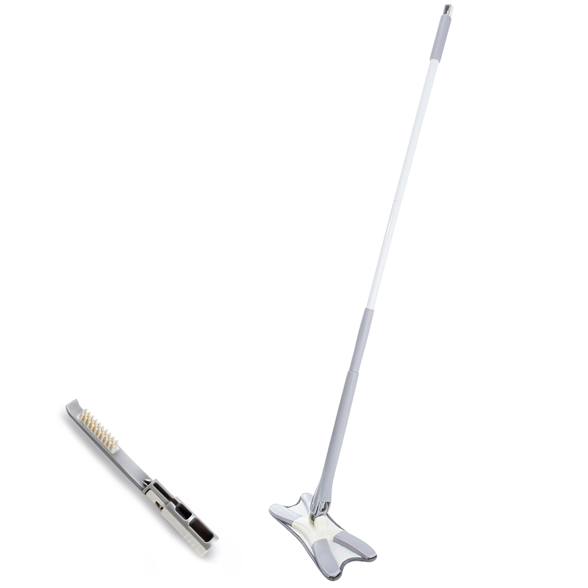 Mop microfibre pour laver le sol avec tête plate auto-serrante