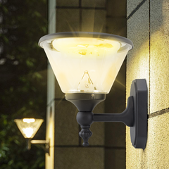 Lampe LED d'extérieur avec panneau solaire dispose de 3 modes d'éclairage IP67