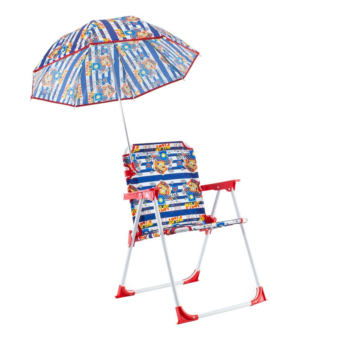 Chaise pliante pour enfants avec parapluie EnricoCoveri 34x36x52cm transportable
