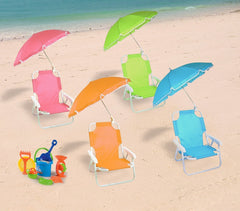 2576 Chaise pliante pour enfants avec parasol anti-UV