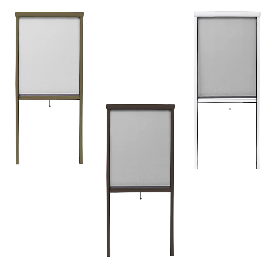 Moustiquaire enroulable et rétractable pour fenêtre et balcon 60X150cm Kit DIY
