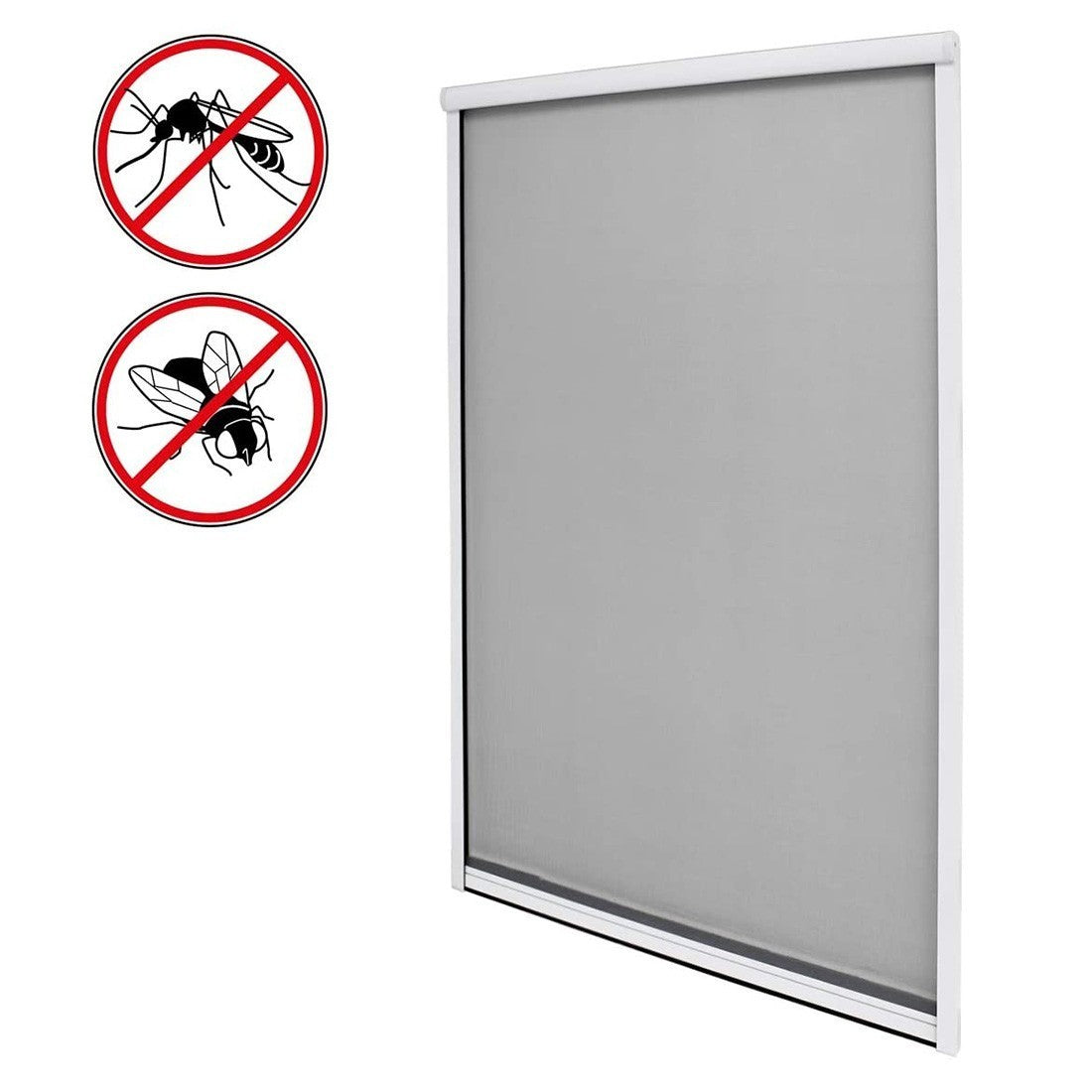 Moustiquaire enroulable et rétractable pour fenêtre et balcon 60X150cm Kit DIY