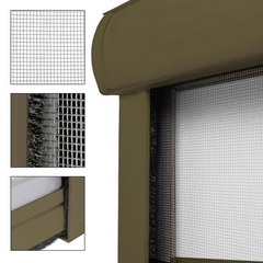 Moustiquaire enroulable et rétractable pour fenêtre et balcon 60X150cm Kit DIY