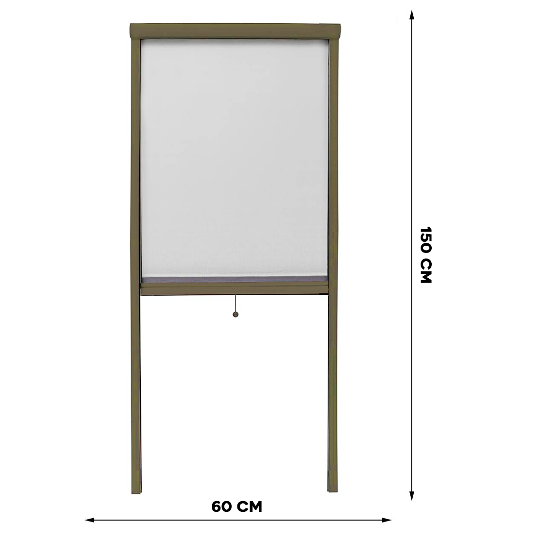 Moustiquaire enroulable et rétractable pour fenêtre et balcon 60X150cm Kit DIY