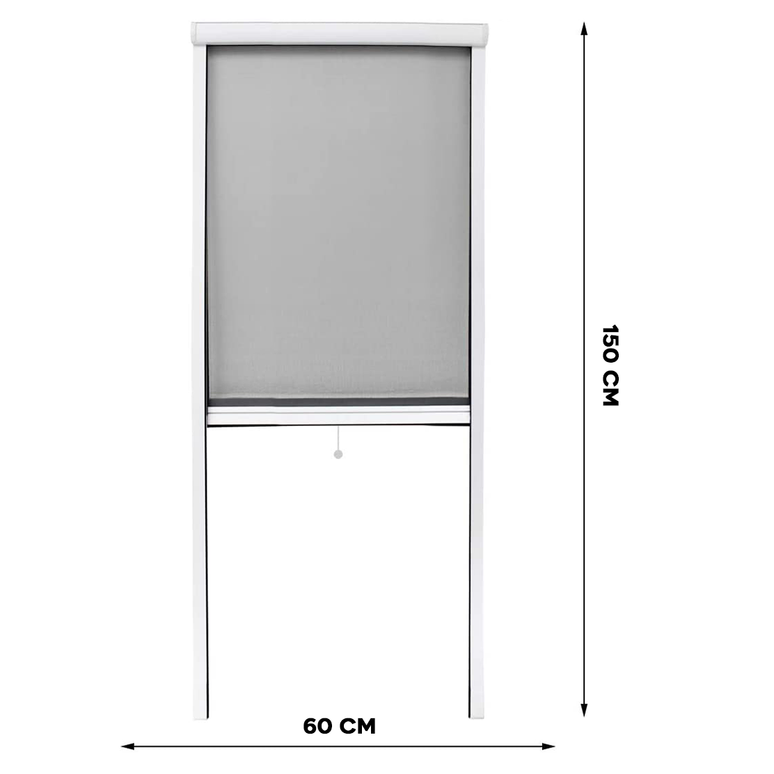 Moustiquaire enroulable et rétractable pour fenêtre et balcon 60X150cm Kit DIY