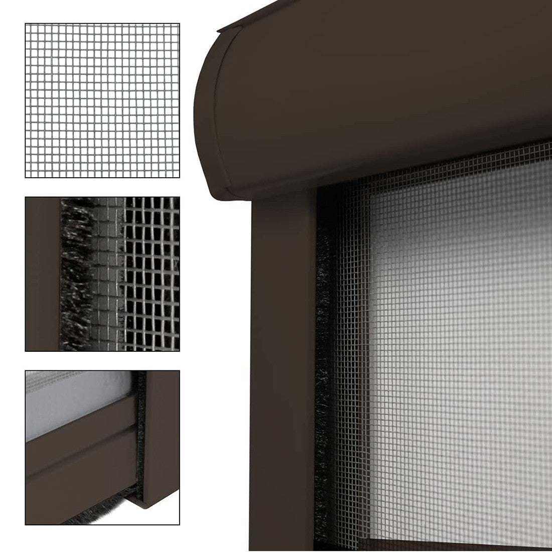 Moustiquaire enroulable rétractable pour fenêtre et balcon 100X170cm Bricolage