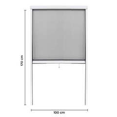 Moustiquaire enroulable rétractable pour fenêtre et balcon 100X170cm Bricolage