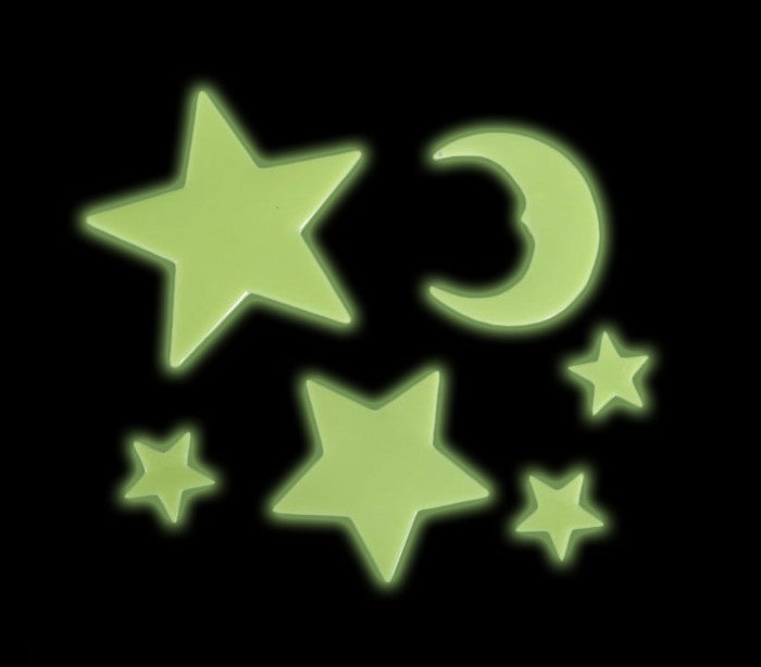 Pack de 24 pièces - étoiles, planètes et lune - adhésifs fluorescent -Decoration