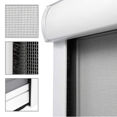 Moustiquaire Enroulable Rétractable pour Fenêtre et Balcon 80X170cm Bricolage