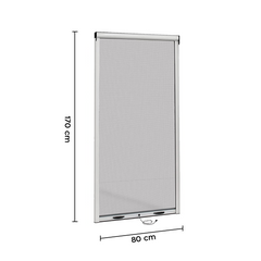 Moustiquaire Enroulable Rétractable pour Fenêtre et Balcon 80X170cm Bricolage