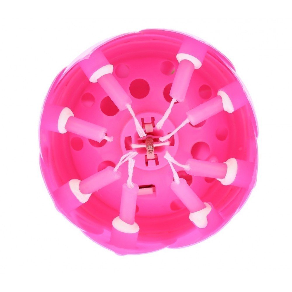 54544 Bougie musicale 4 pz en forme fleur avec effets sonores et rotatif ROSE