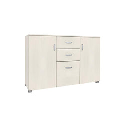 Buffet en bois avec 2 portes et 3 tiroirs 120x40x82cm pour salon et cuisine