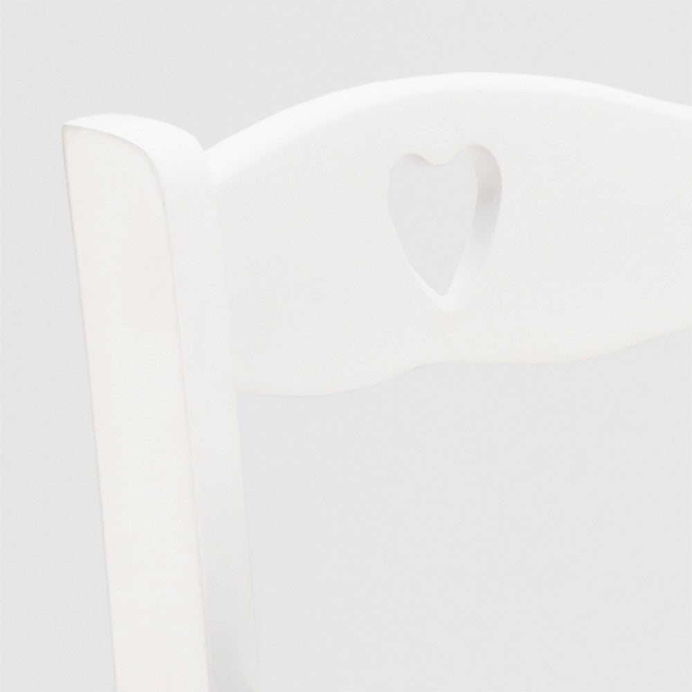 Tabouret chaise haute pour enfants bois blanc 36x36x85cm Chaise bébé rustique