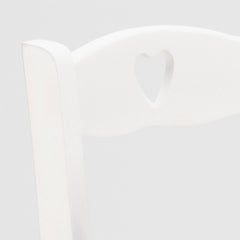 Tabouret chaise haute pour enfants bois blanc 36x36x85cm Chaise bébé rustique