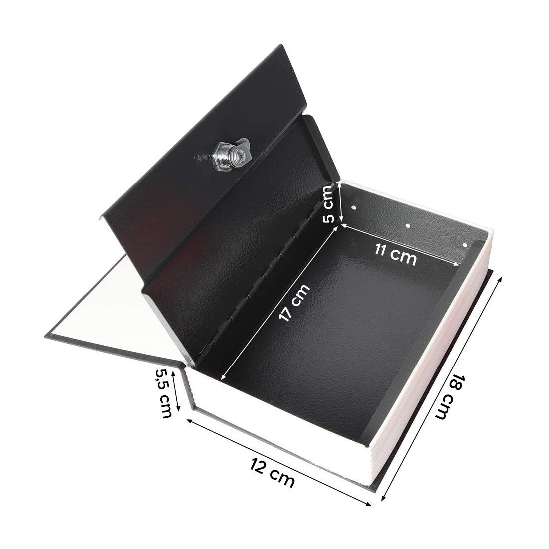 Coffre-fort en forme de livre 18 X 5,5 x 11,5 cm coffre-fort à clés