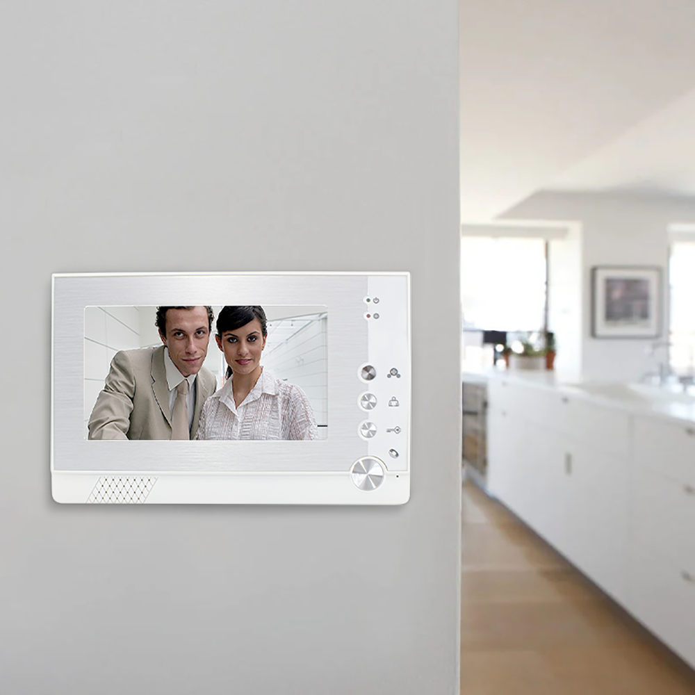 Interphone vidéo unifamilial Moniteur 7 pouces 758447 Ouvre-porte avec sonnette