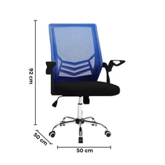 Chaise de bureau BERLINO 50x49x92H cm fauteuil avec accoudoirs réglables