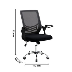 Chaise de bureau BERLINO 50x49x92H cm fauteuil avec accoudoirs réglables