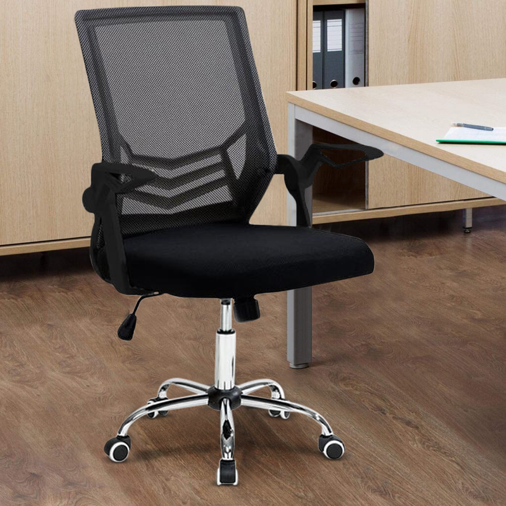 Chaise de bureau BERLINO 50x49x92H cm fauteuil avec accoudoirs réglables