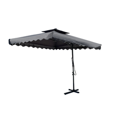 Parasol de jardin décentralisé tissu imperméable 2,5 m mât métallique 2,3 m
