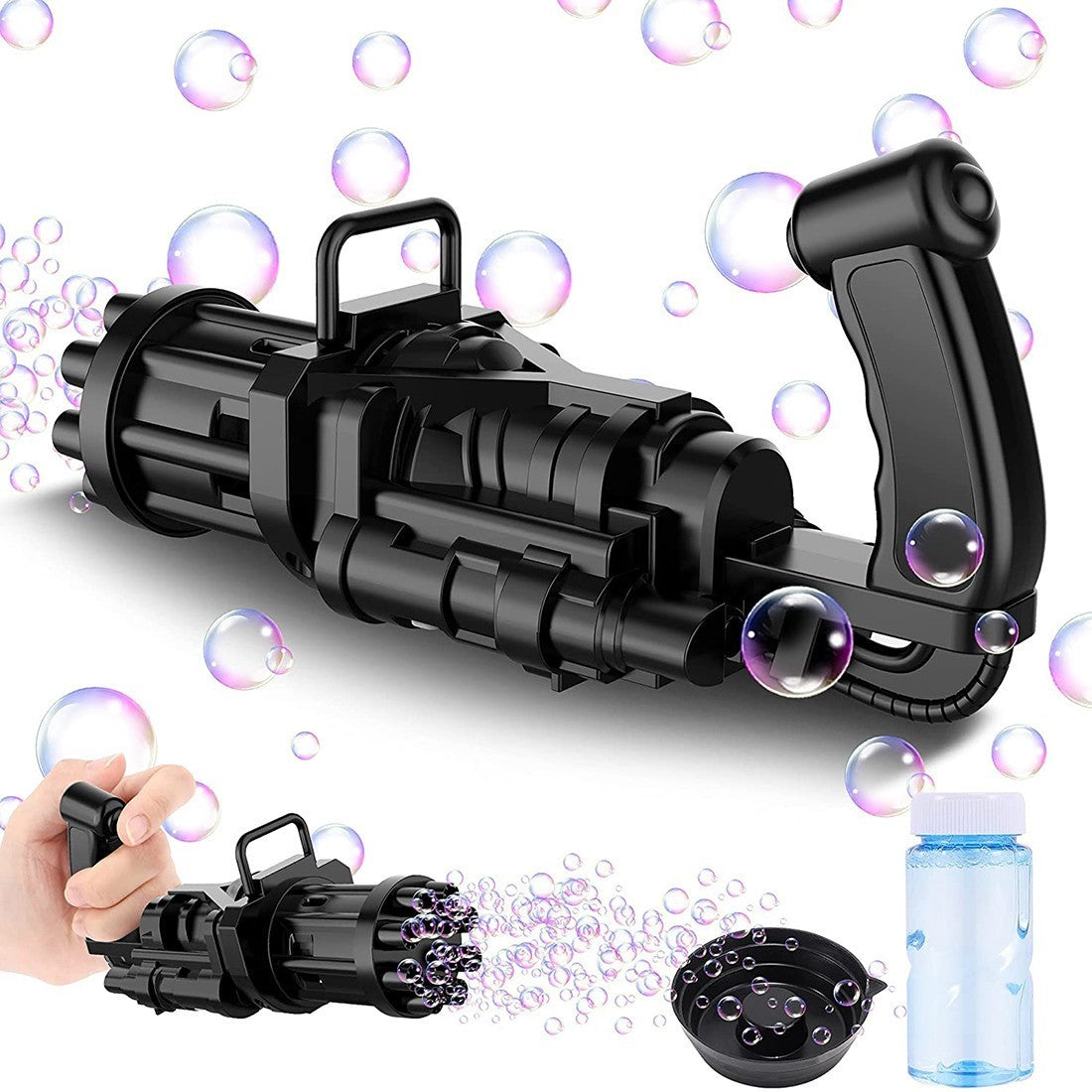 Machine automatique de tir à bulles à piles avec pistolet à bulles