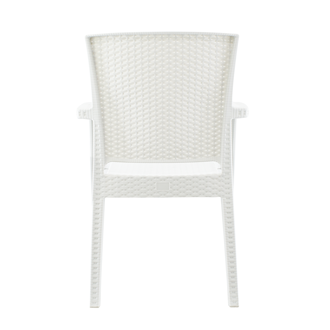 Set 2 Chaises NARCISO résine effet rotin avec accoudoirs empilable pour Outdoor