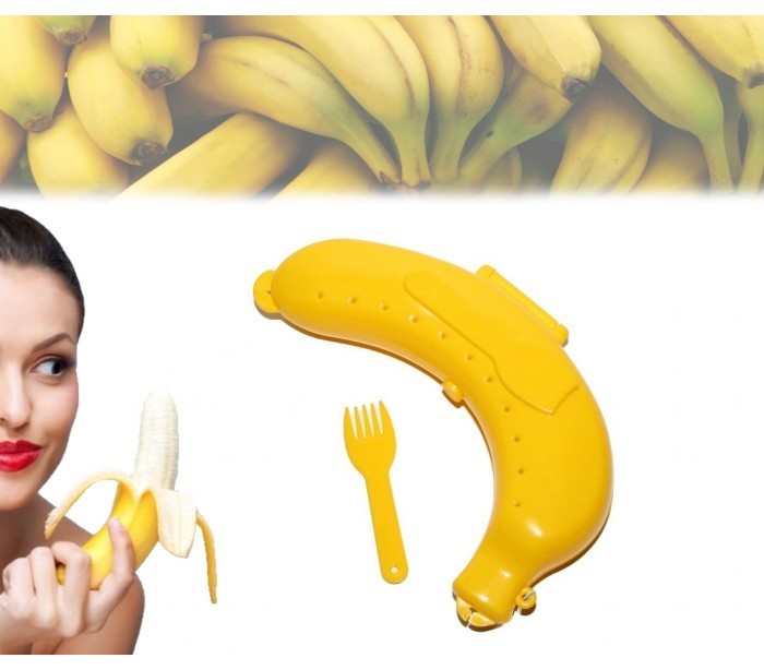 Support Banane et sa fourchette - Récipient