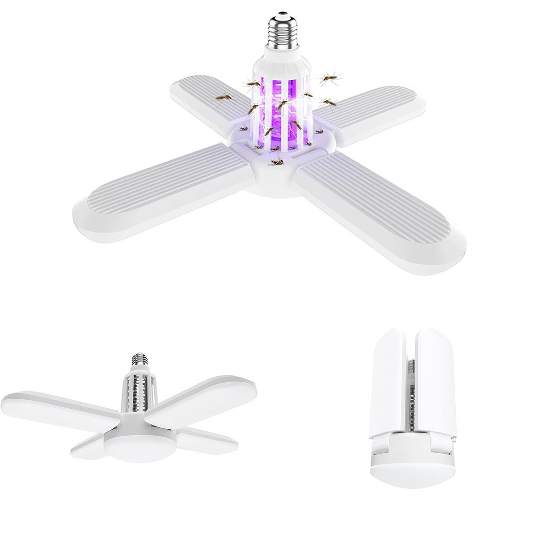 Lampe anti-moustiques multifonction 091671 Ampoule de ventilateur LED UV pliante