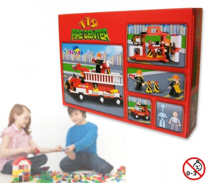Jeu de construction Pompiers - 190 piéces à assembler - 2 personnages -M38-B3000