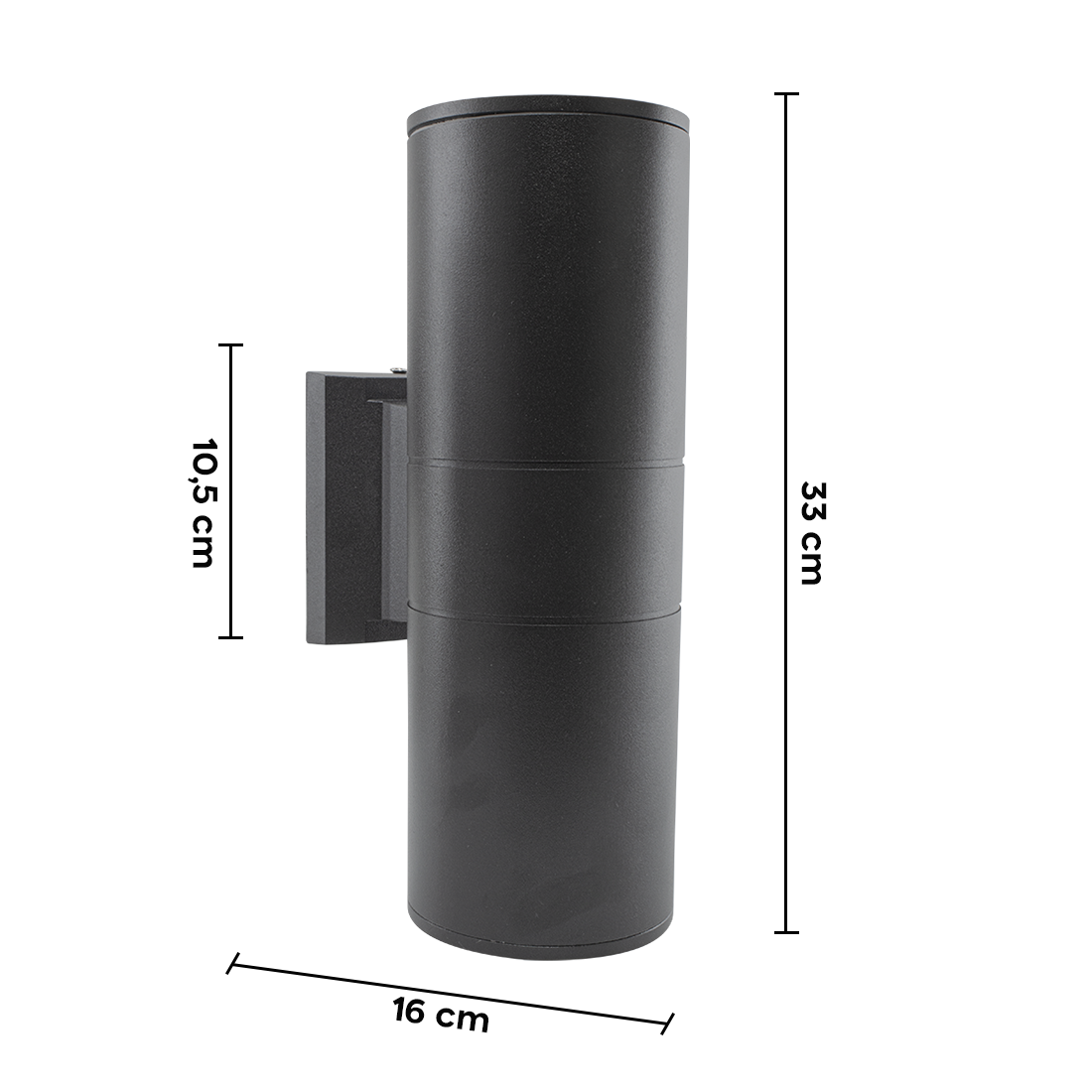 Applique murale LED 870182 Lampe d'extérieur au design moderne en aluminium noir
