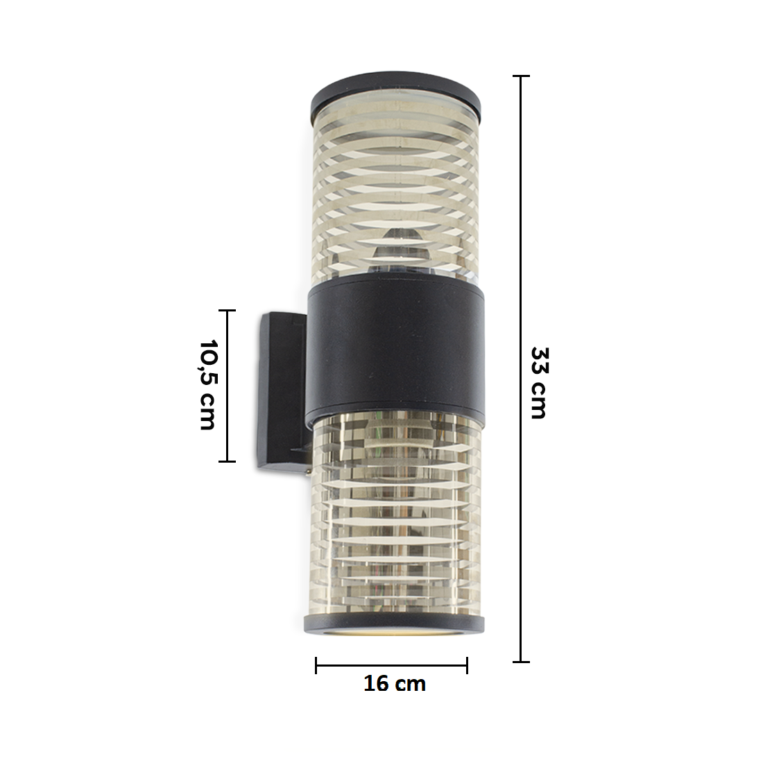 Applique murale LED 870229 Lampe d'extérieur 33cm IP65 double émission lumineuse