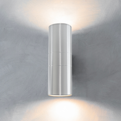 Applique murale LED 870205 Lampe d'extérieur au design moderne aluminium argenté