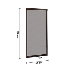 Moustiquaire Enroulable Fenêtre 150X250cm Kit de Bricolage Réductible Coulissant