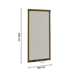 Moustiquaire Enroulable Fenêtre 150X250cm Kit de Bricolage Réductible Coulissant