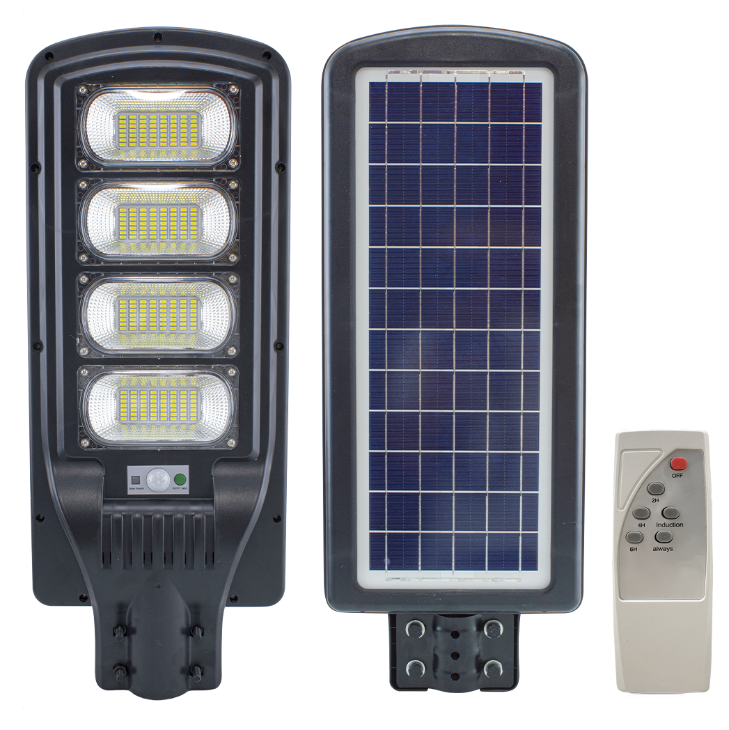 Lampadaire 095002 charge solaire 200W avec détecteur mouvement et télécommande