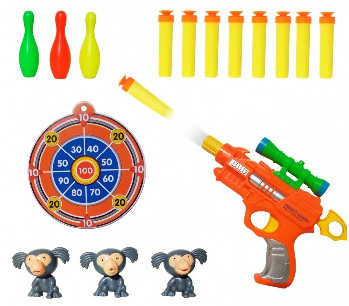 Jeu Enfant - Pistolet - Gun (comprend des balles et la cible)2913 -
