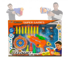 Jeu Enfant - Pistolet - Gun (comprend des balles et la cible)2913 -