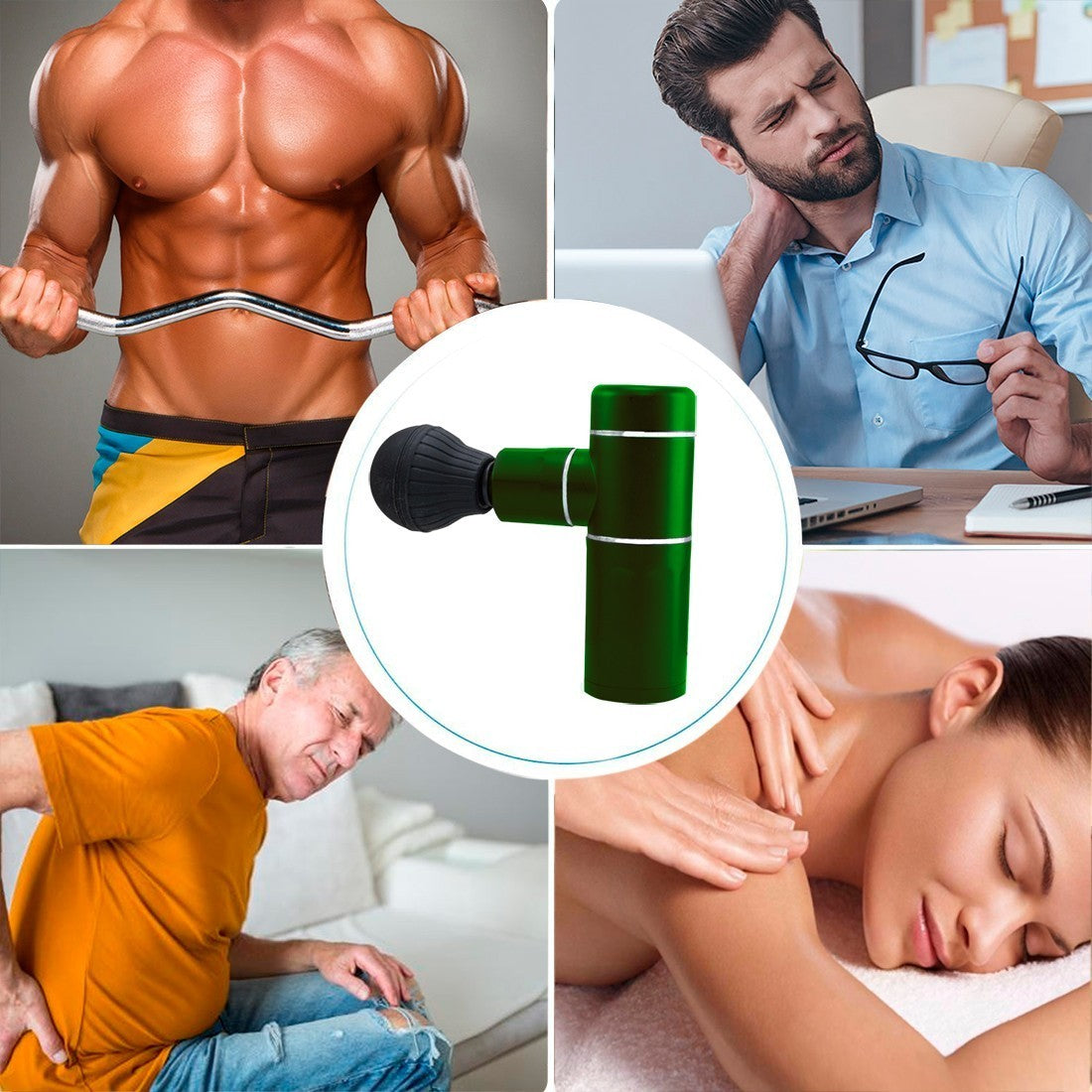 63009 Pistolet de massage à percussion portable rechargeable avec 4 vitesses