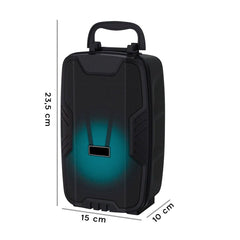 Haut-parleur Bluetooth amplifié Radio FM portable rechargeable et microphone