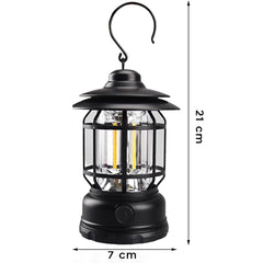 Lanterne à batterie rechargeable Lampe de secours à LED de camping avec crochet